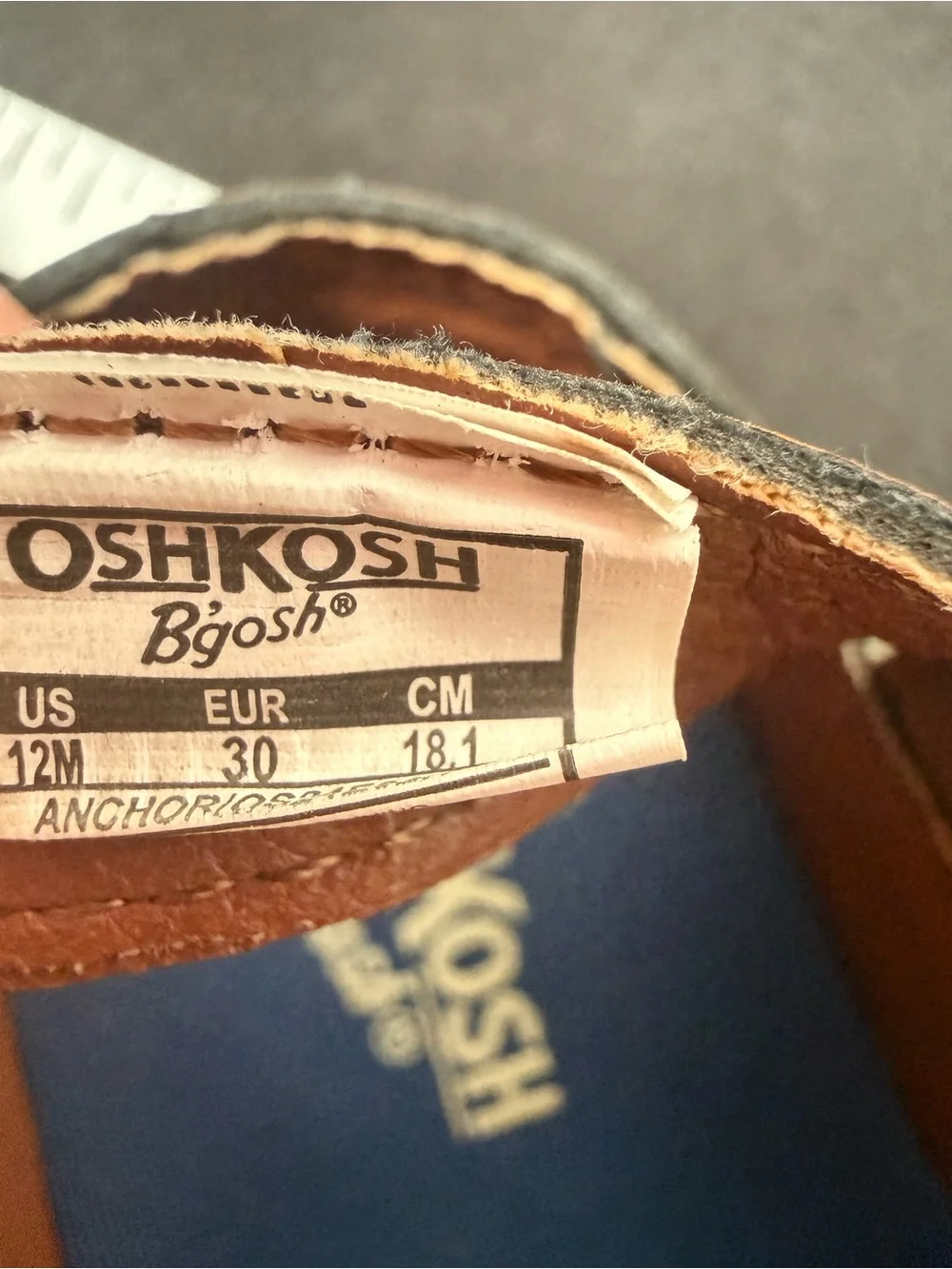 OshKosh B'gosh Brown Leather Fisherman Sandal boys size 12m